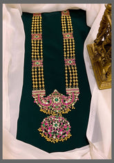 Jadau Long Haram With Round Balls Chain - KH00294